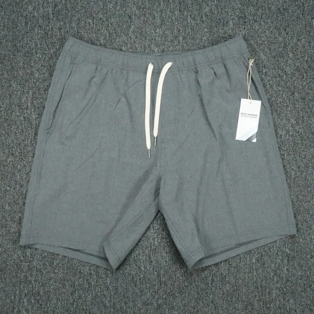 Fair Harbor Swim Shorts Mens XL Gray One Short Beach Stretch Swimming